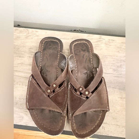 Merrell sundial leather women’s sandals slip ons brown boho summer beach neutral - Picture 2 of 6